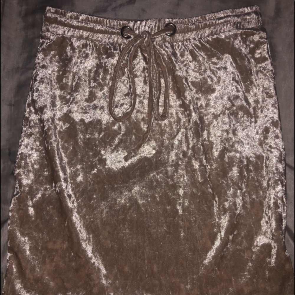 Cardi B cream velvet skirt ! NWT size medium